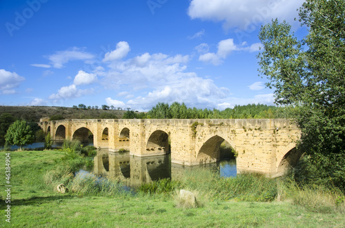 Medieval bridge of San Vicente de la Sonsierra, Spain