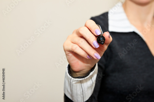 Hand mit Stift