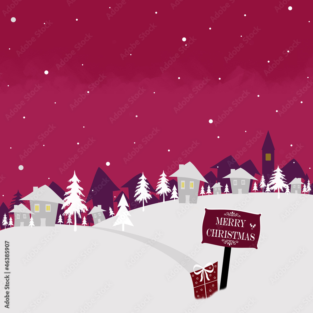 Fototapeta premium Christmas town