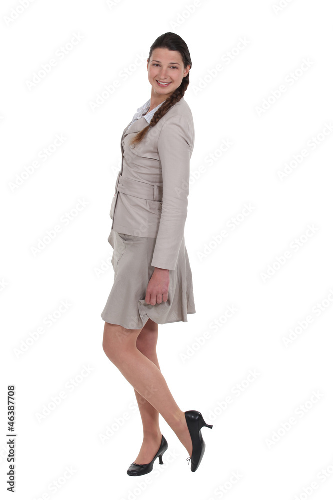 A businesswoman posing. A businesswoman posing.