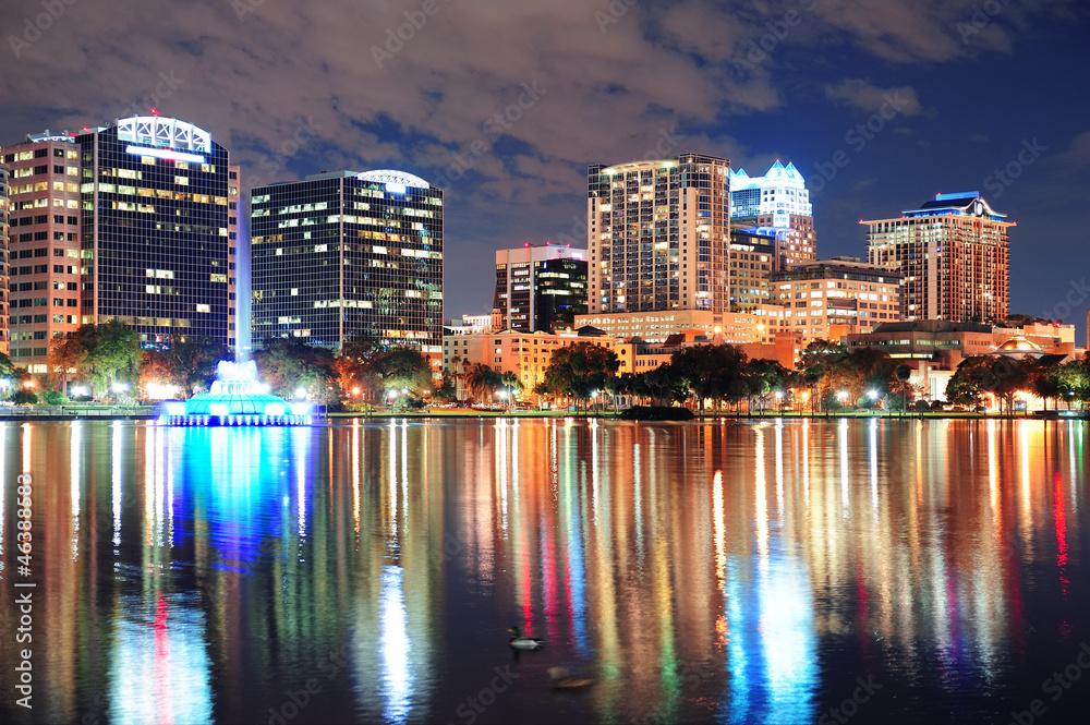 Orlando downtown dusk