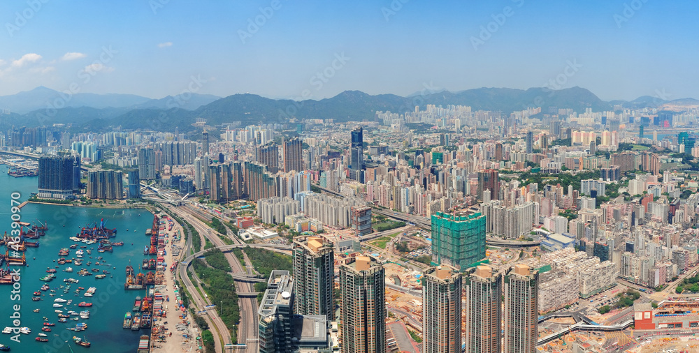 Obraz premium Hong Kong aerial view
