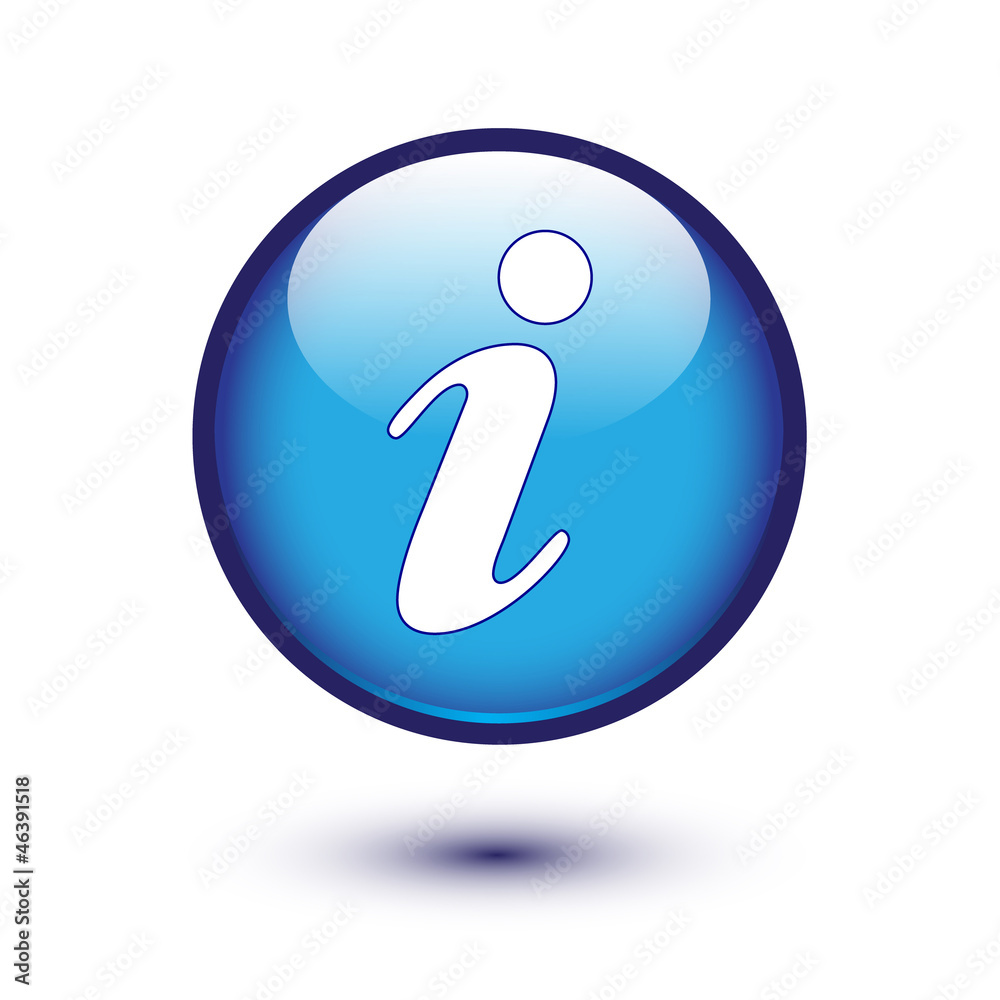 information icon on blue