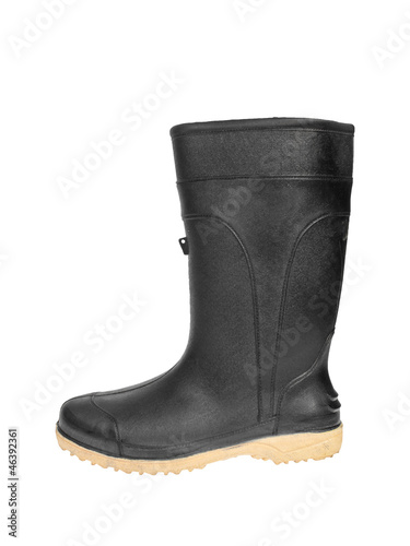 rubber boot black color