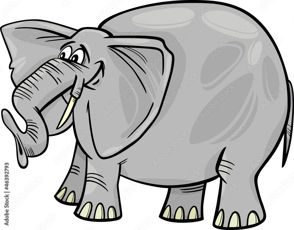 Obraz premium elephant cartoon illustration