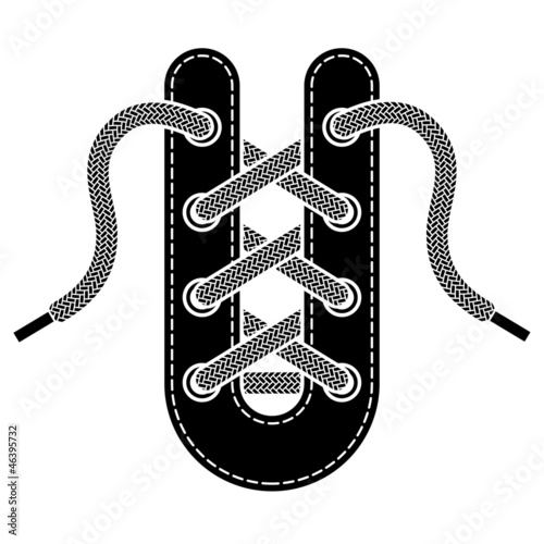 vector shoe lace symbol