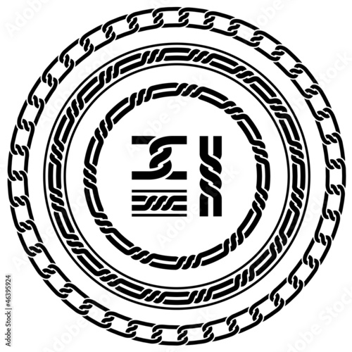 vector seamless ornamental knot frames