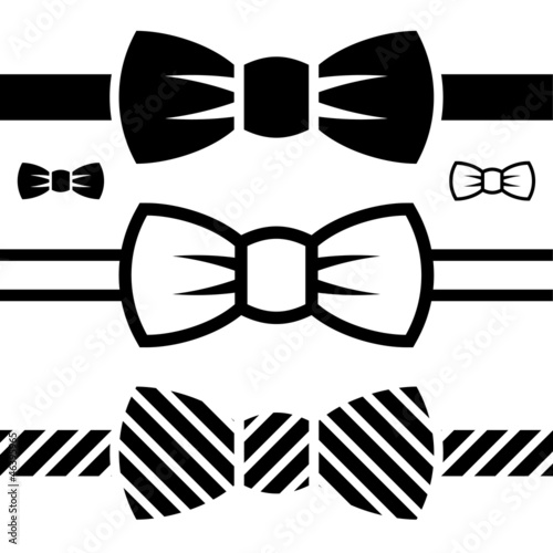 vector bow tie black symbols photo