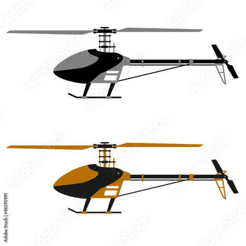 vector helicopter rc model icons