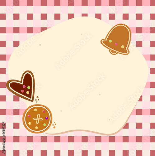 Christmas blank background with dough and cookies