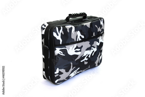 Camouflage (urban) military suitcase for top secret documents