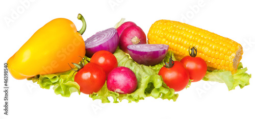 vegetables isolated on white