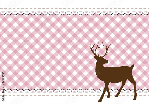 Hirsch auf Retro-Hintergrund