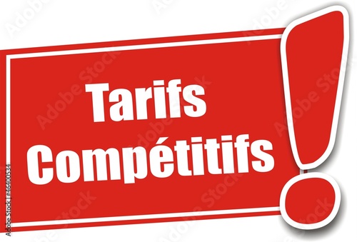 étiquette tarifs compétitifs