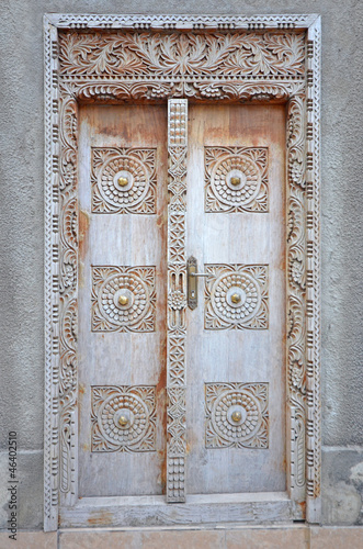 Typical Old Wooden door in Stone Town - Zanzibar