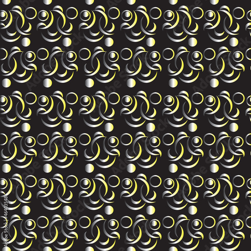 Black wallpaper pattern with light ornament