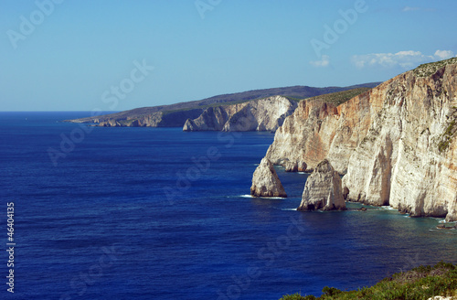 skałki na klifowym wybrzeżu, grecka wyspa Zakynthos