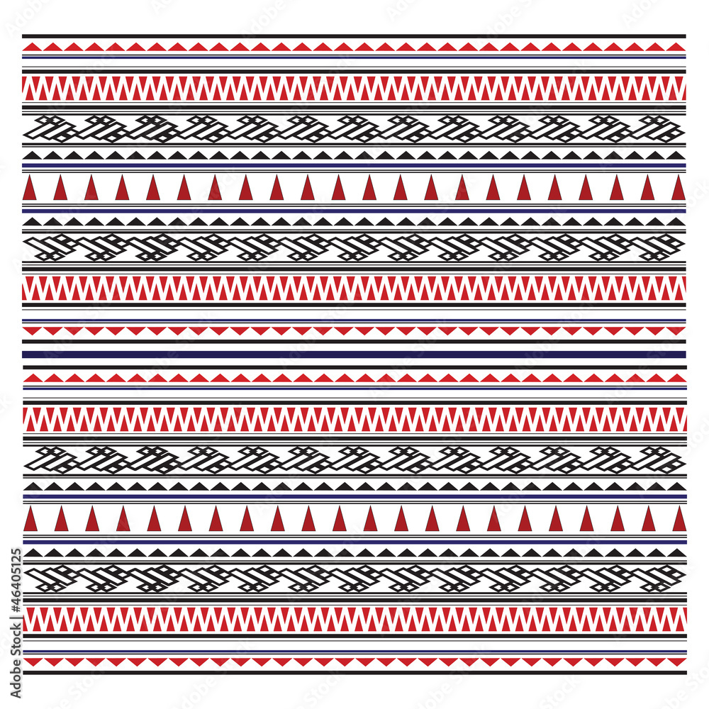 Illustration of Maori symbols pattern Stock Vector | Adobe Stock