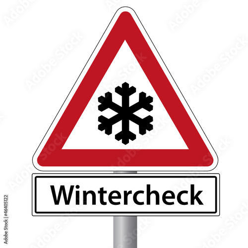 verkehrsschild wintercheck