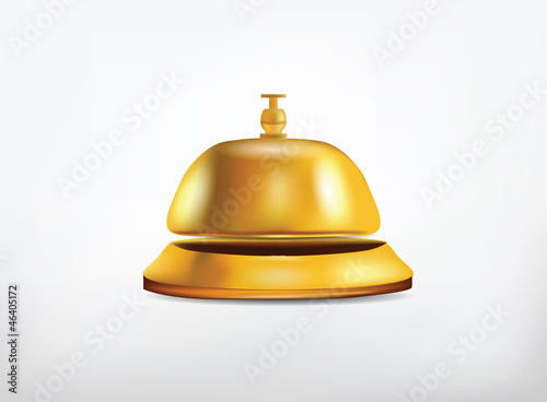 Reception Golden Bell Isolated on White