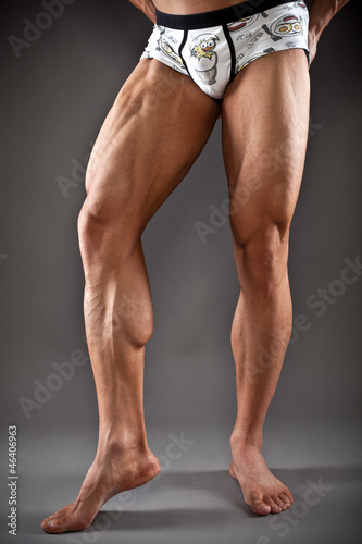 Muscular male legs