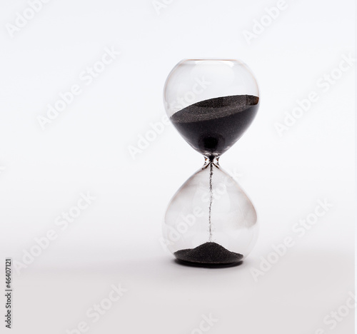 Hourglass, sand glass isolated on white background
