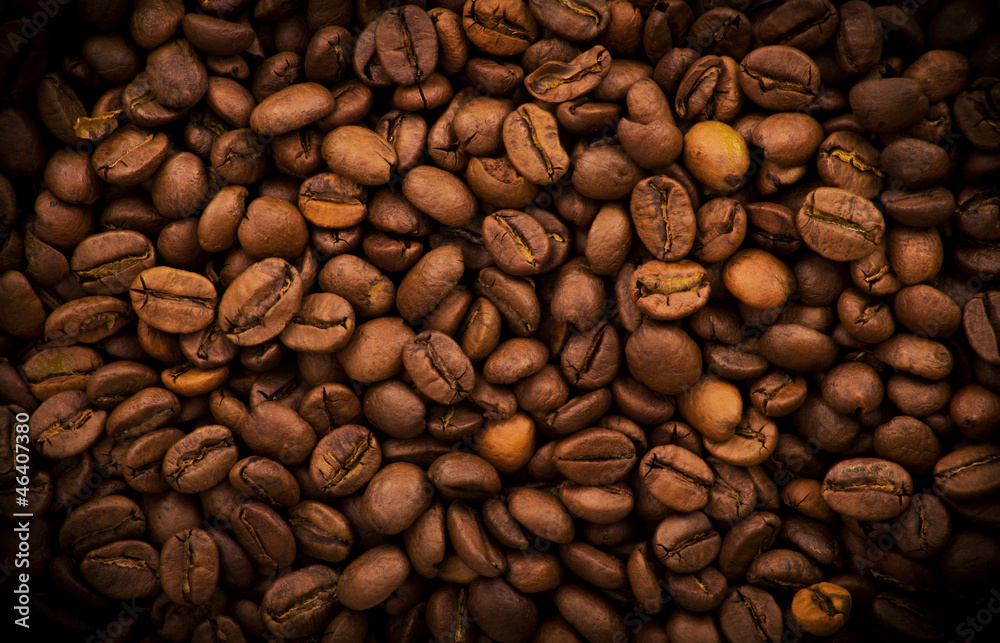Naklejka premium Coffee beans background