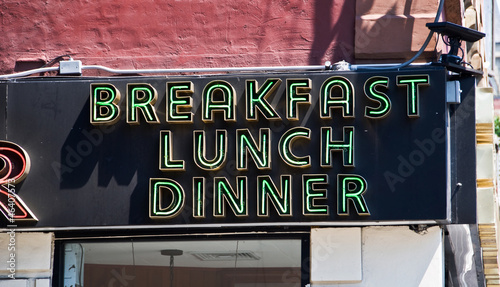 Breakfast lunch dinner sign