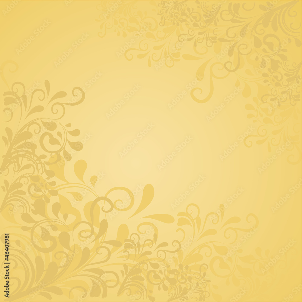 Hintergrund mit Ornamenten in gold