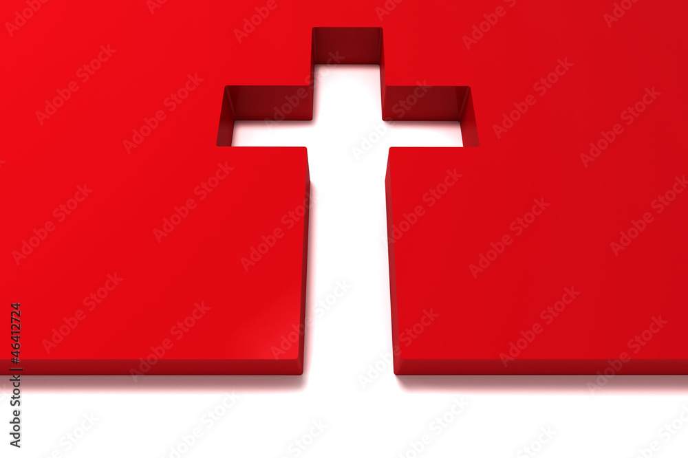 Obraz premium abstract red cross