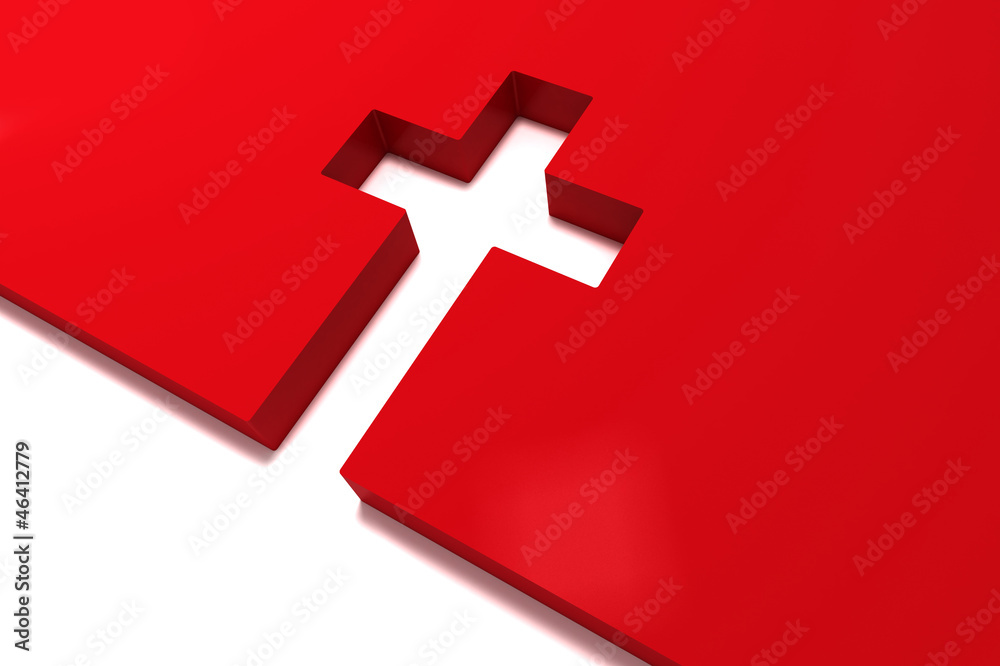 Obraz premium abstract red cross