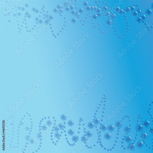 Blue background with beads