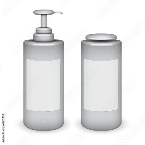 vector cosmetics soap and gel containers
