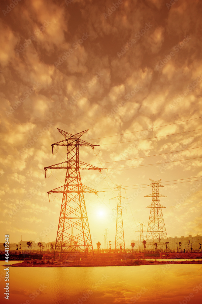 Fototapeta premium high voltage post