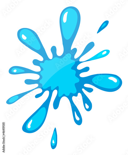 a blue color splash