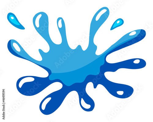 a blue color splash