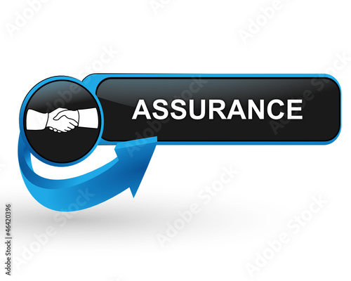 assurance sur bouton web design bleu