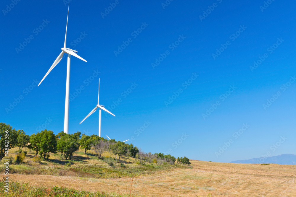 Electric power wind generators stationed in Greece Electric power wind generators stationed in Greece