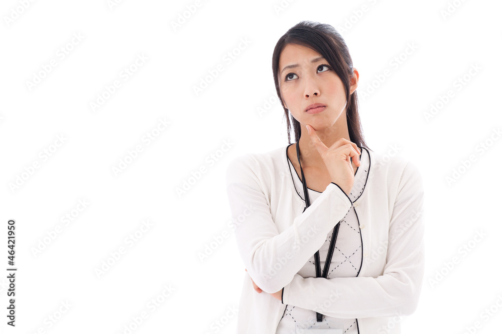 attractive asian businesswoman on white background attractive asian businesswoman on white background
