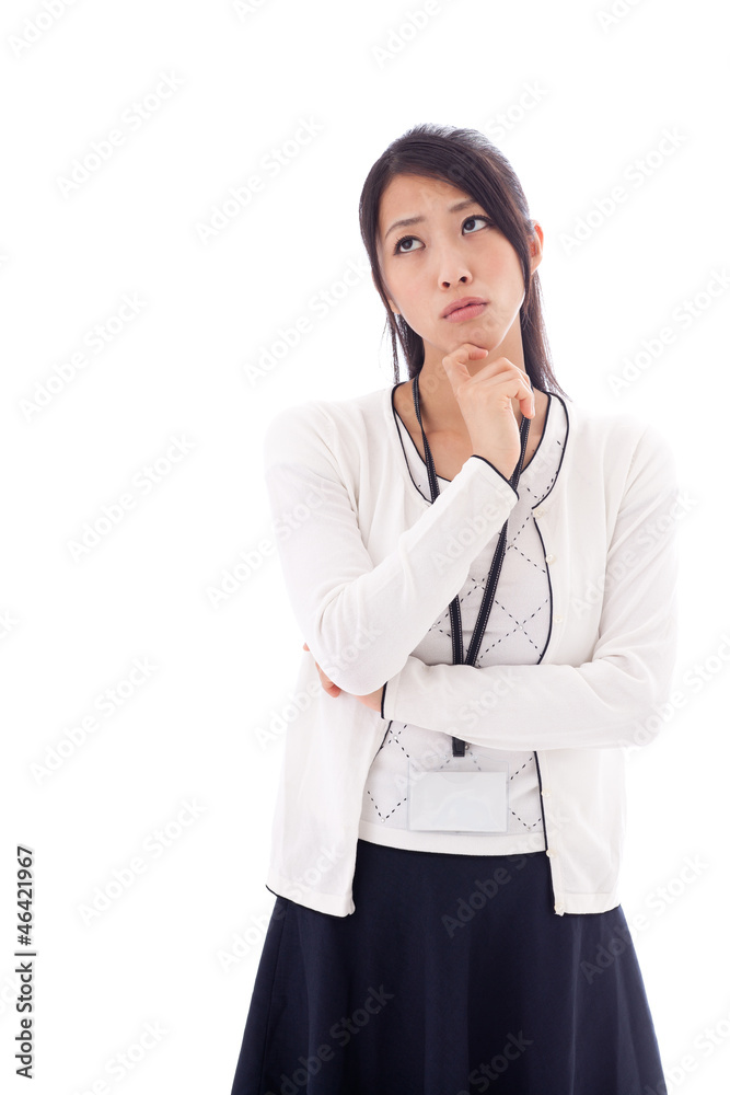 attractive asian businesswoman on white background attractive asian businesswoman on white background