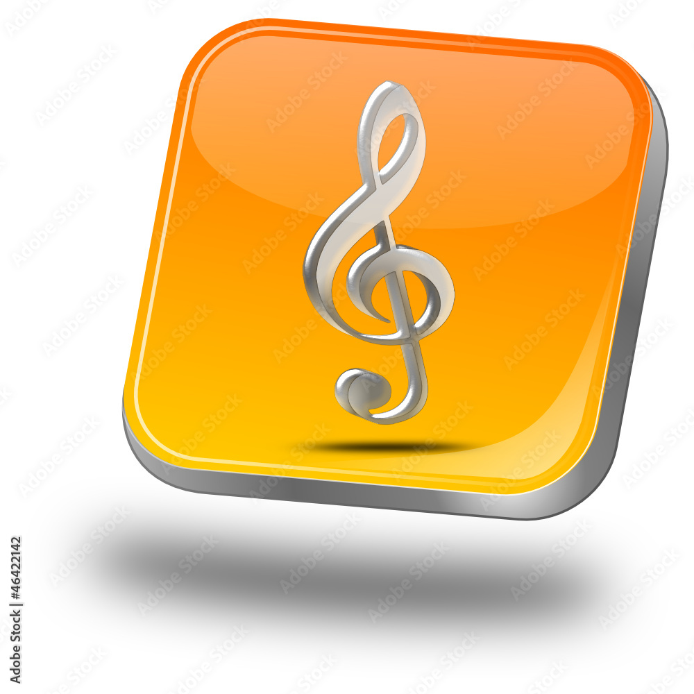 Button mit Notenschlüssel