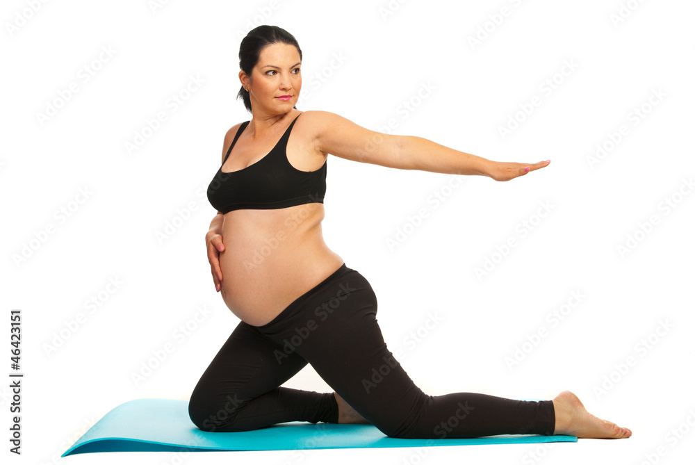 Beauty pregnant workout