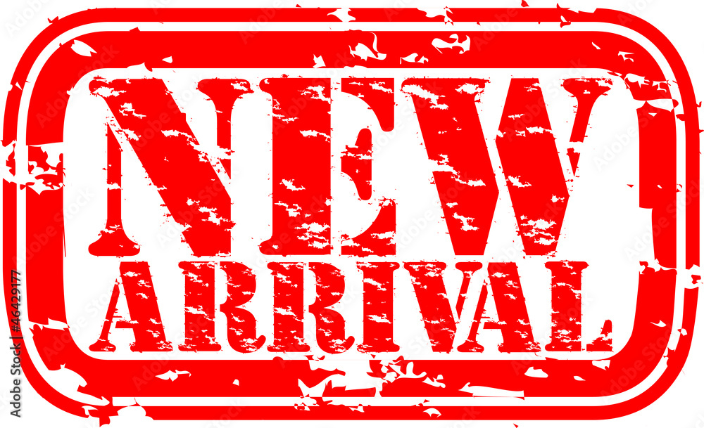 Grunge new arrival rubber stamp, vector illustration