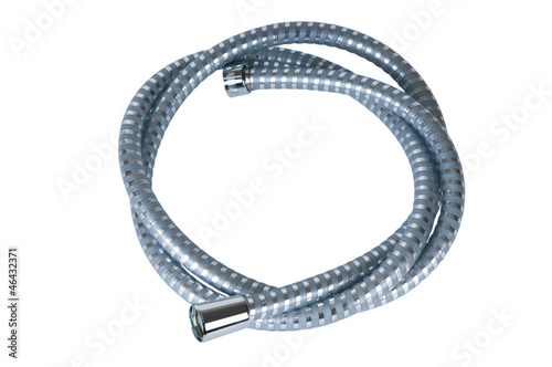 hose for a shower on a white background.