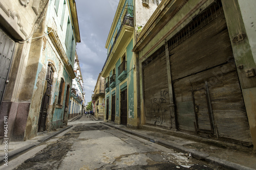 Empty old street in Havana, Cuba