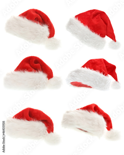 set of Santa Claus hats