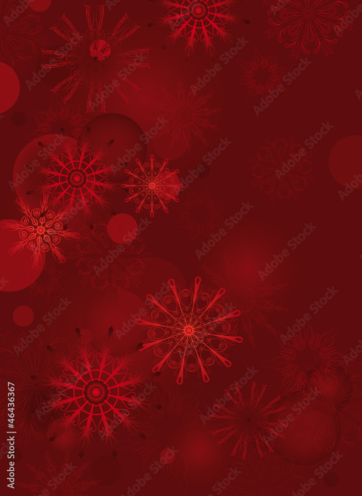 red background with delicate snowflakes red background with delicate snowflakes