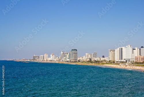 The Tel Aviv promenade at sunny day © toshket