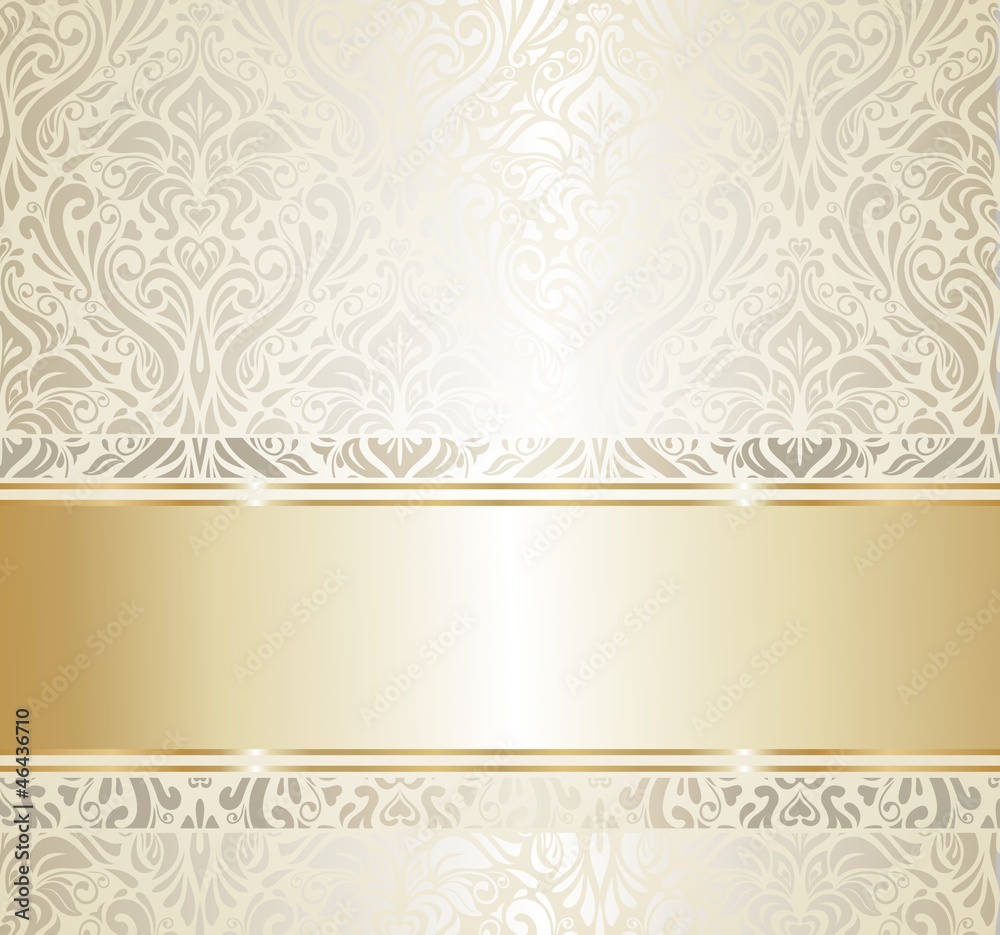 gold & silver vintage wallpaper Stock Vector | Adobe Stock