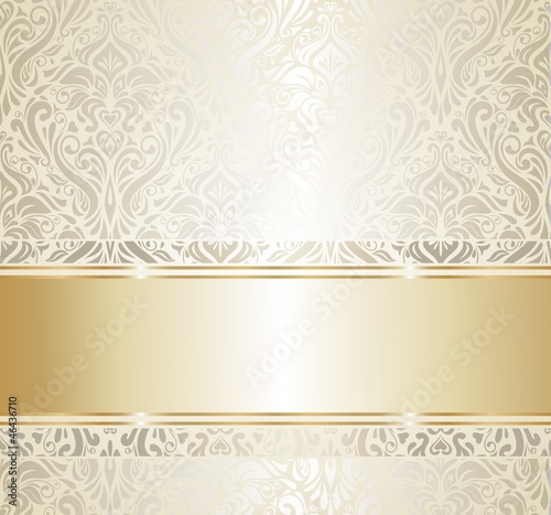 Carta da parati oro - Carta da parati gold  & silver vintage wallpaper